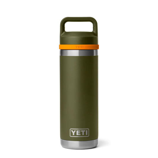YETI 18 oz Chug Bottle Olive / King Crab Orange