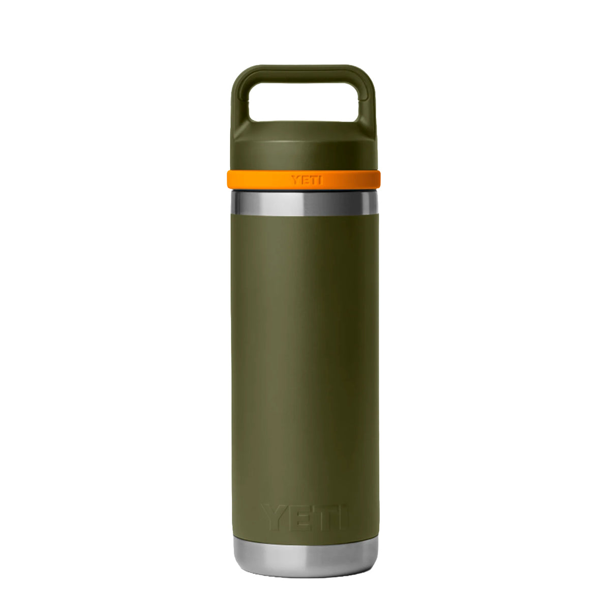 YETI 18 oz Chug Bottle Olive / King Crab Orange