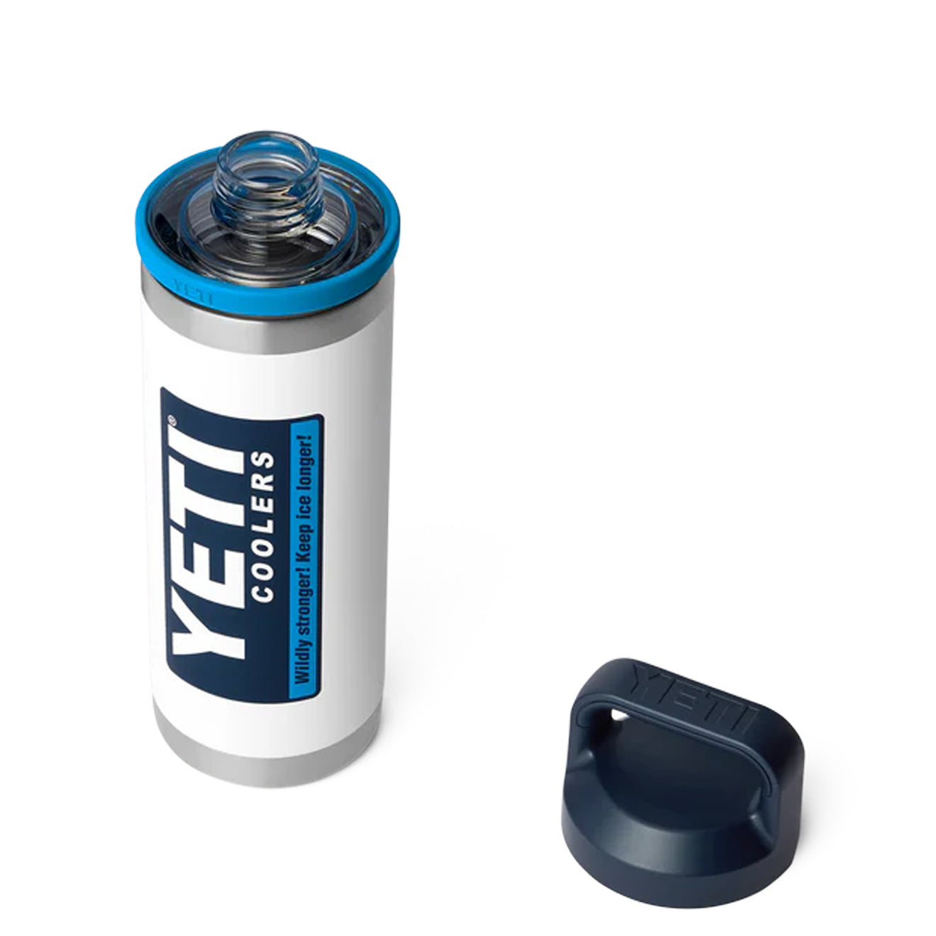 YETI 18oz Rambler Chug Bottle White / Blue