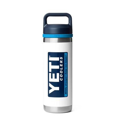 YETI 18oz Rambler Chug Bottle White / Blue
