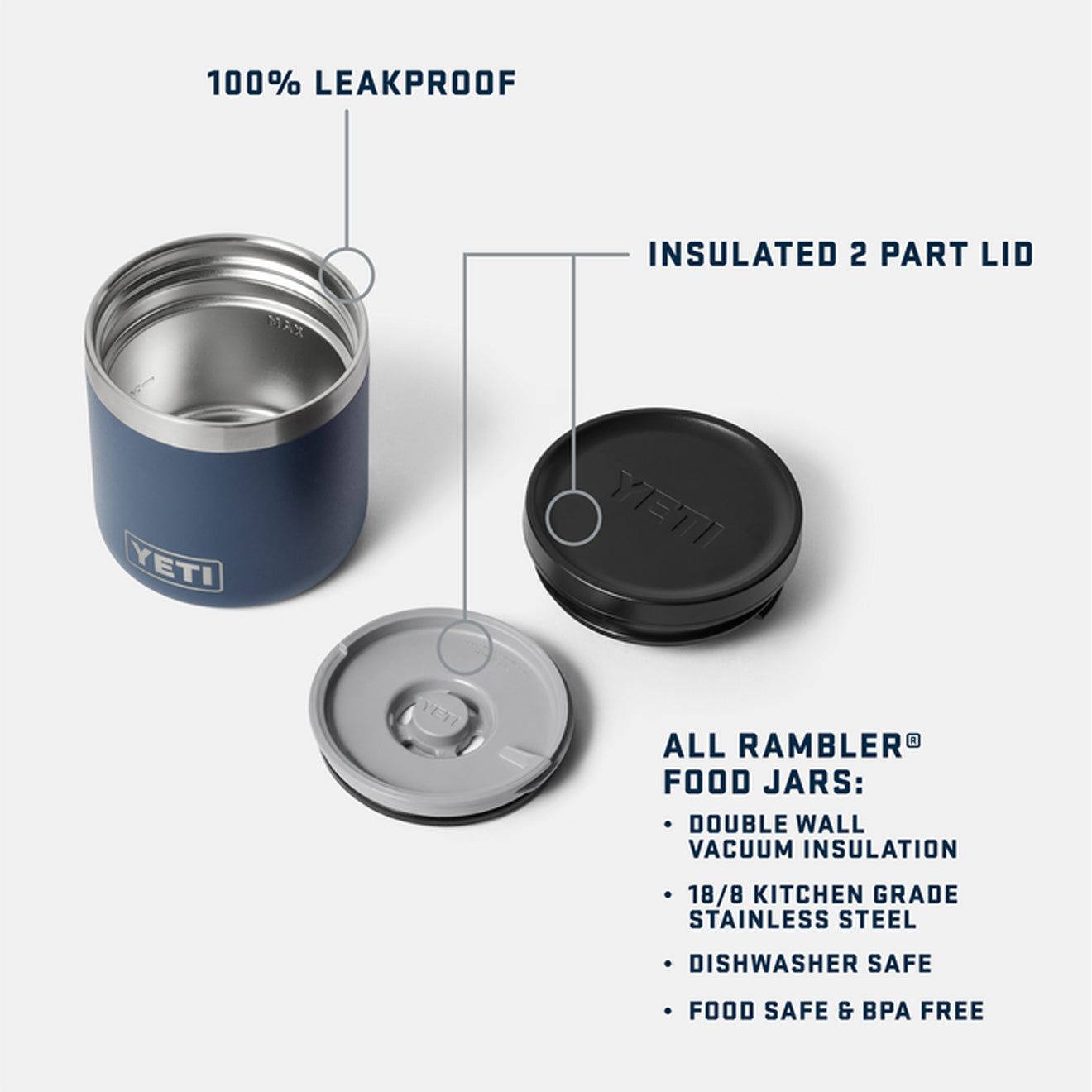 YETI 8oz Rambler Insulated Food Jar Black