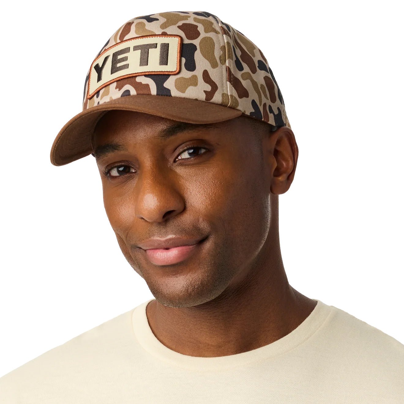 YETI Logo Camo Woven Flat Brim Snapback Camo - The Sporting Lodge