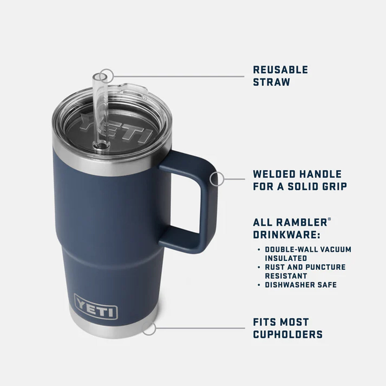 YETI Rambler 25 Oz Straw Mug 2.0 Royal Blue