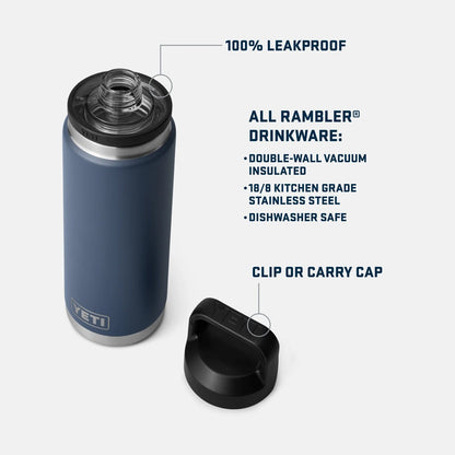 YETI Rambler 26oz Bottle Chug Navy