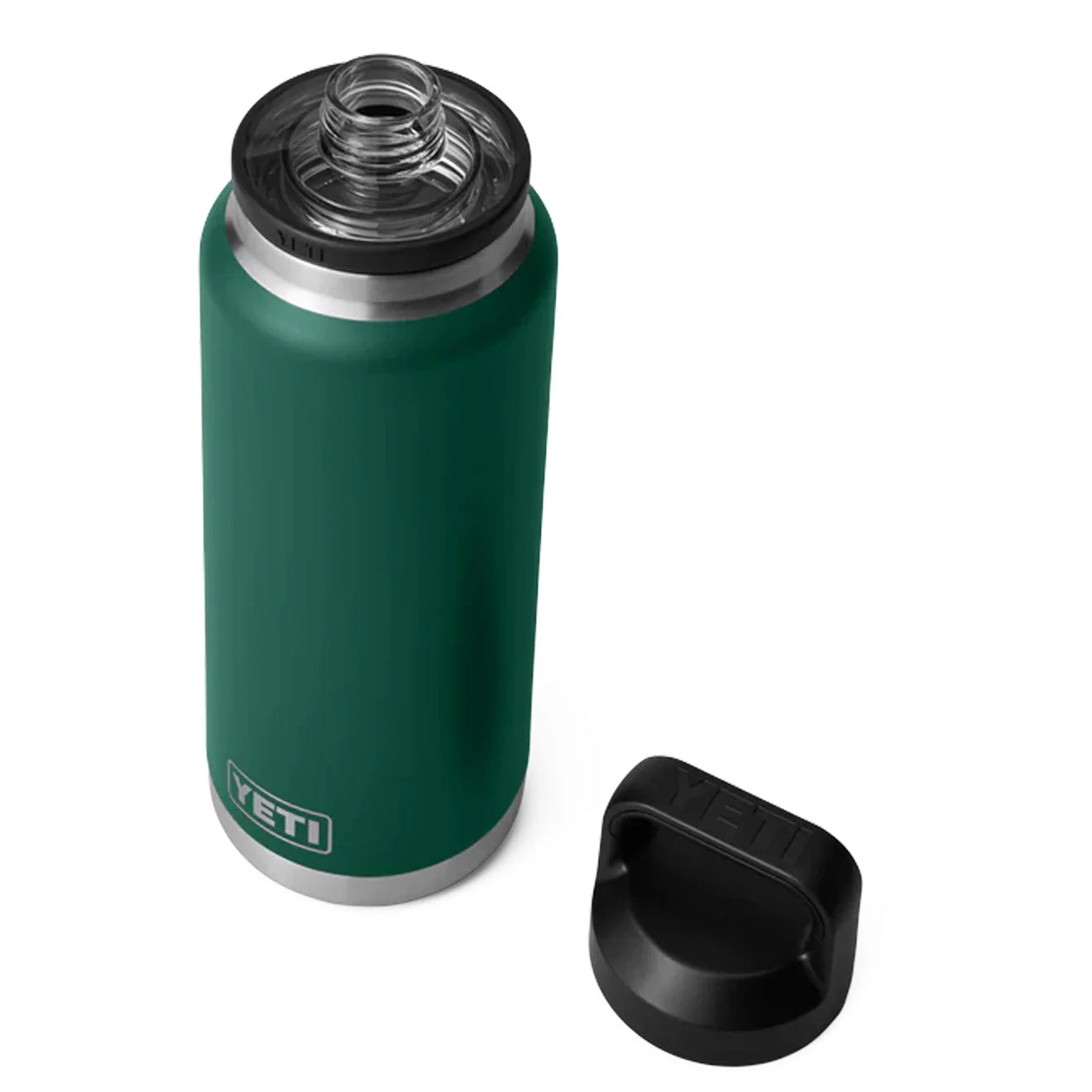YETI Rambler Bottle Chug 36 oz Black Forest Green - The Sporting Lodge