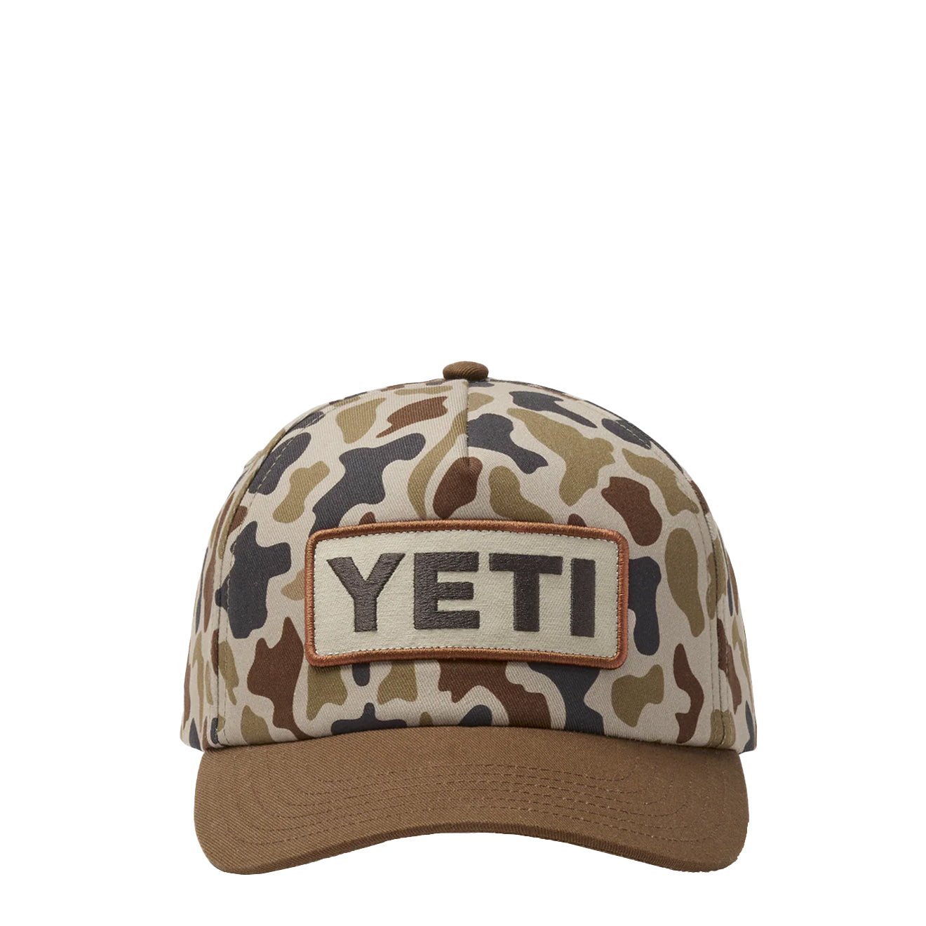 YETI Logo Camo Woven Flat Brim Snapback Camo - The Sporting Lodge
