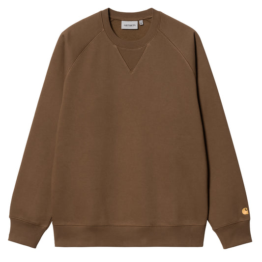 Carhartt WIP Chase Sweat Chocolate / Gold - The Sporting Lodge