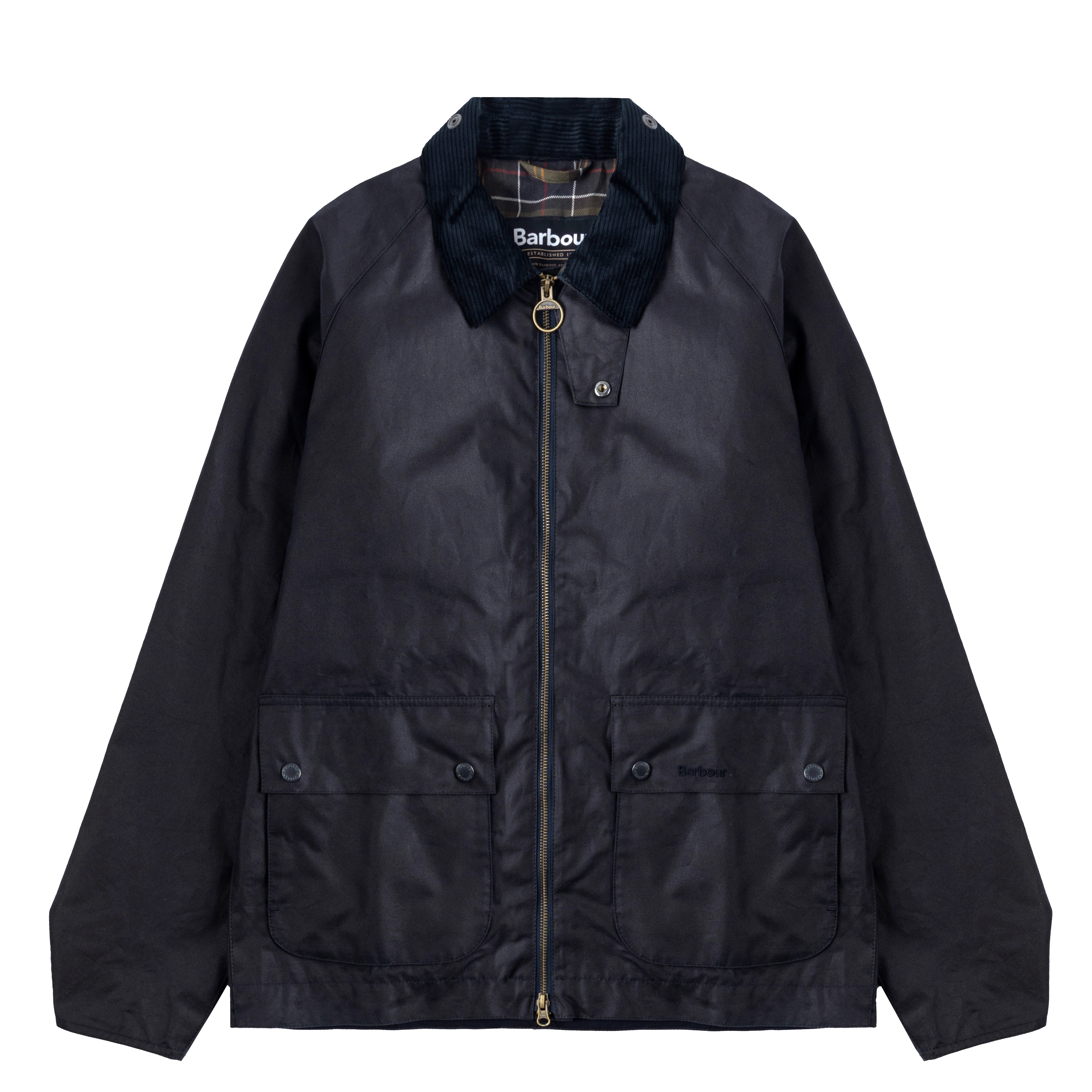 Barbour Bedale Short Waxed Jacket Navy | The Sporting Lodge