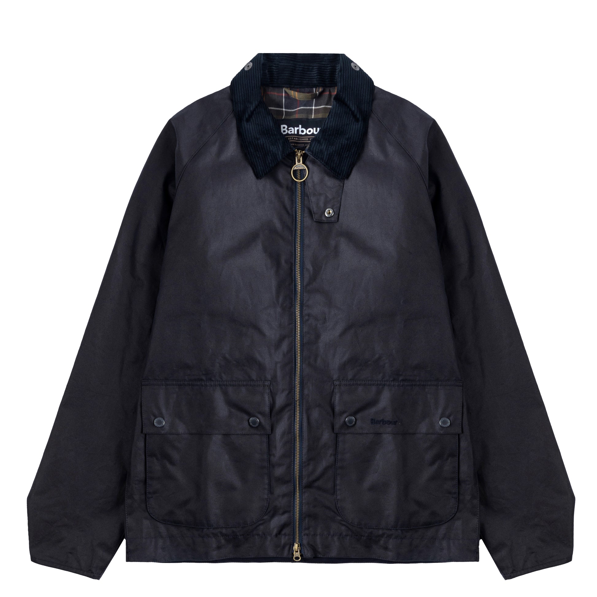 Barbour Bedale Short Waxed Jacket Navy - The Sporting Lodge