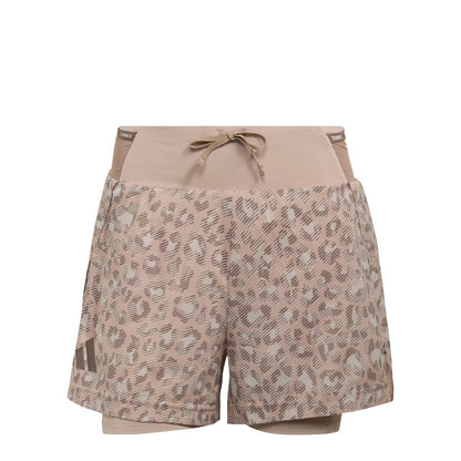 Adidas Terrex Womens WXPL 2 In 1 Shorts AOP Beige / Wonder Taupe / Trace Brown - The Sporting Lodge