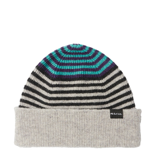 Paul Smith Beanie PS Alfie Stripe Petrol Green - The Sporting Lodge