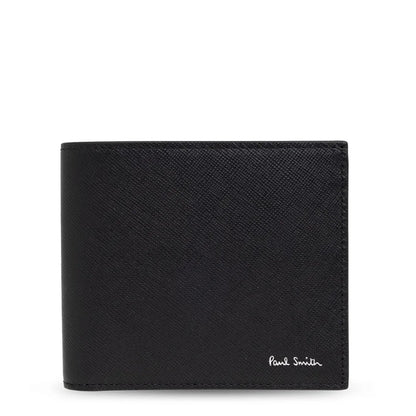 Paul Smith Mini Stripe Leather Billfold Wallet Black