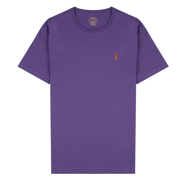 【関税&送料込】Polo Ralph Lauren Purple Cotton Custom Slim- Polo Ralph Lauren Custom Slim Fit Cotton T-Shirt Tie Purple