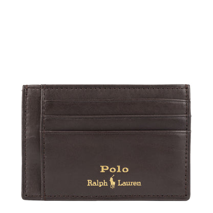 Polo Ralph Lauren Small Leather Card Case Brown - The Sporting Lodge
