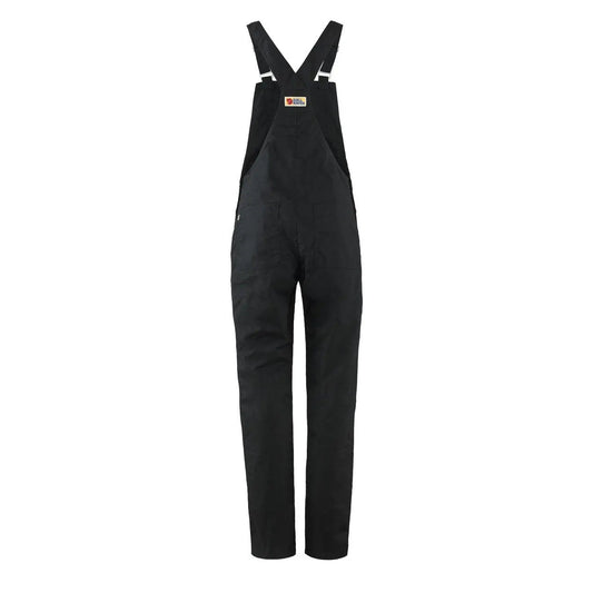 Fjallraven Womens Vardag Dungaree Trousers Black - The Sporting Lodge