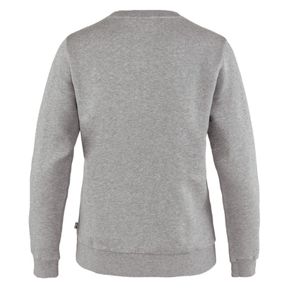 Fjallraven Womens Logo Sweater Grey Melange - The Sporting Lodge