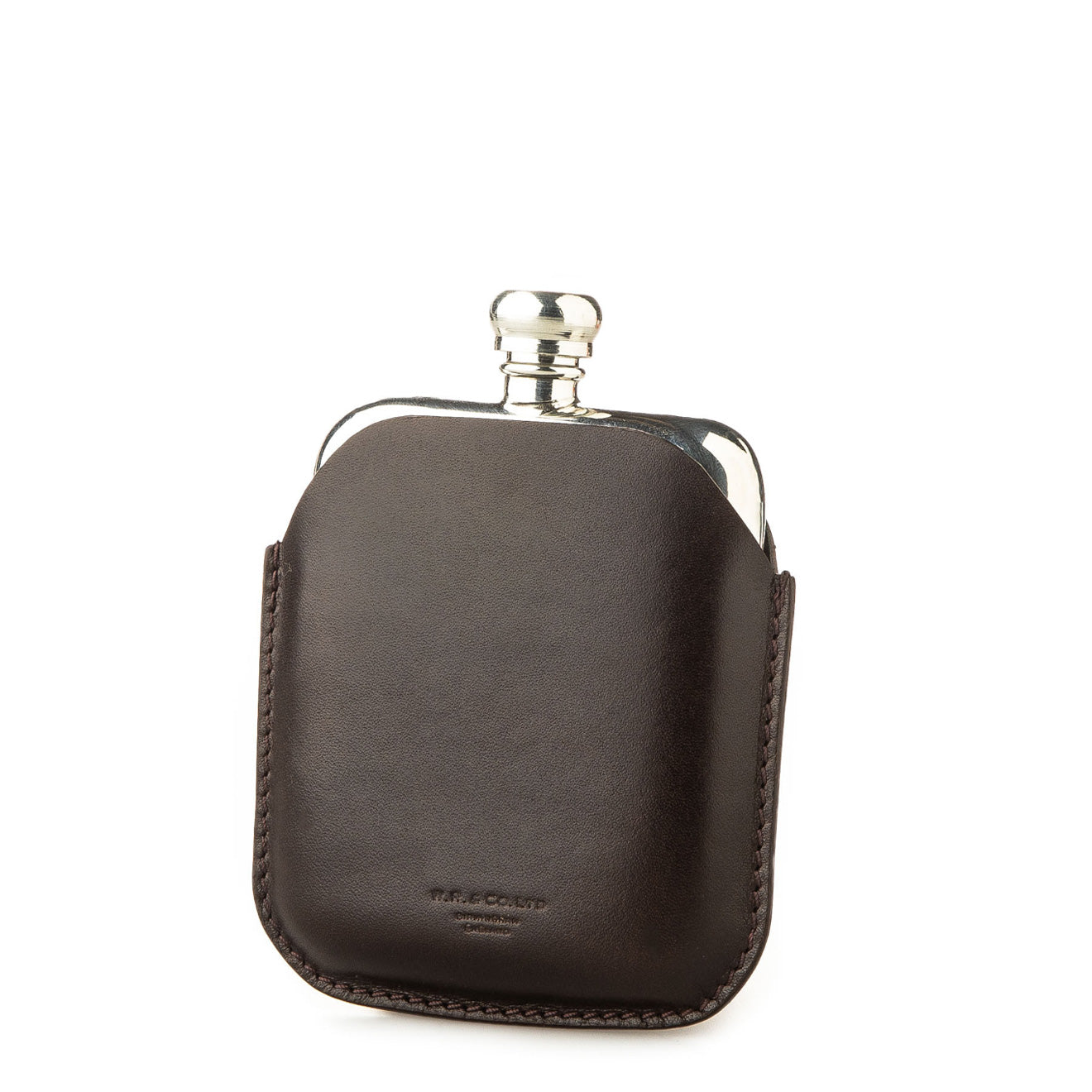 Westley Richards 4oz Hip Flask Dark Tan - The Sporting Lodge