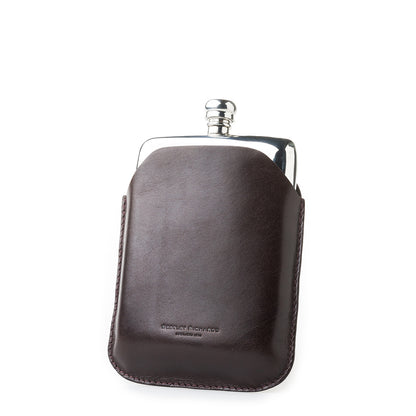 Westley Richards 5.5oz Hip Flask Dark Tan - The Sporting Lodge