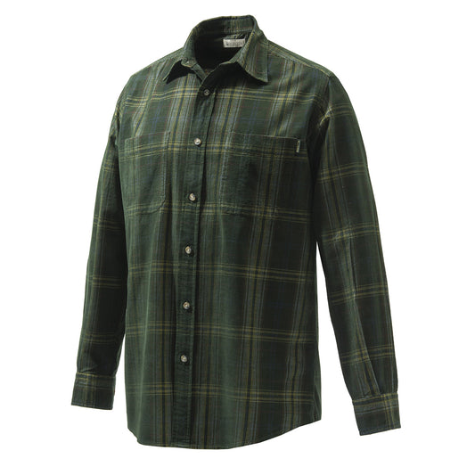 Beretta Manchester Corduroy Shirt Green / Yellow - The Sporting Lodge