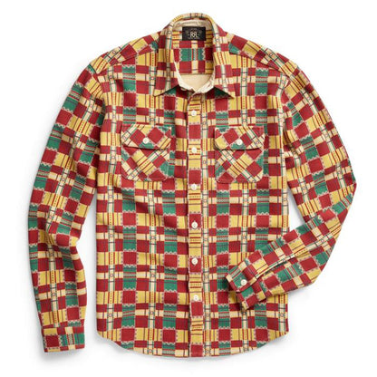 RRL by Ralph Lauren Matlock Work Shirt Red / Teal - The Sporting Lodge