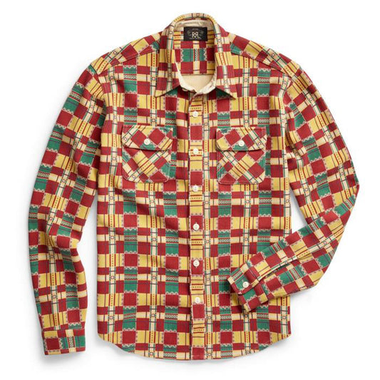 RRL by Ralph Lauren Matlock Work Shirt Red / Teal - The Sporting Lodge