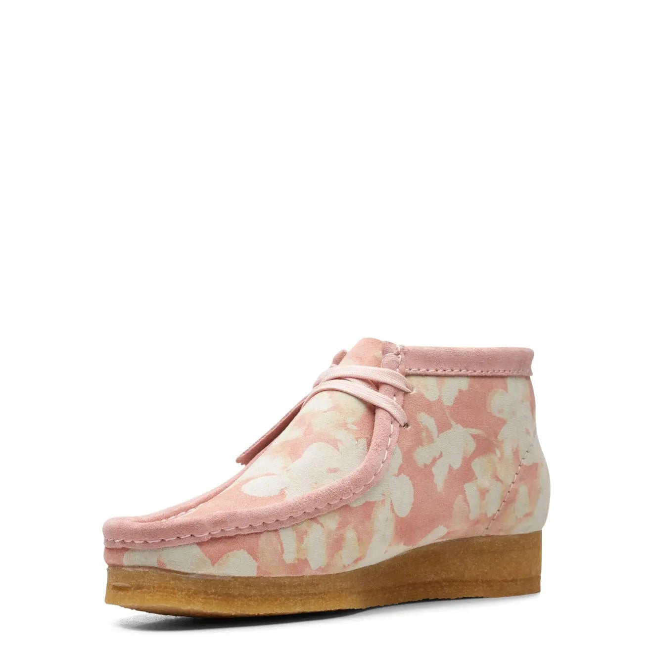 Clarks Originals Womens Wallabee Boot Pink Floral - The Sporting Lodge