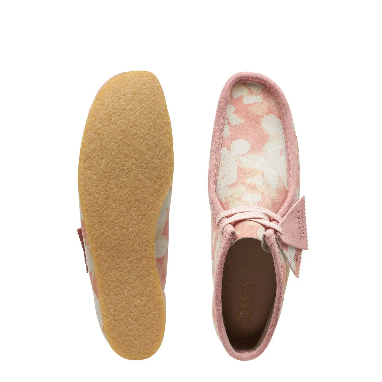 Clarks Originals Womens Wallabee Boot Pink Floral - The Sporting Lodge