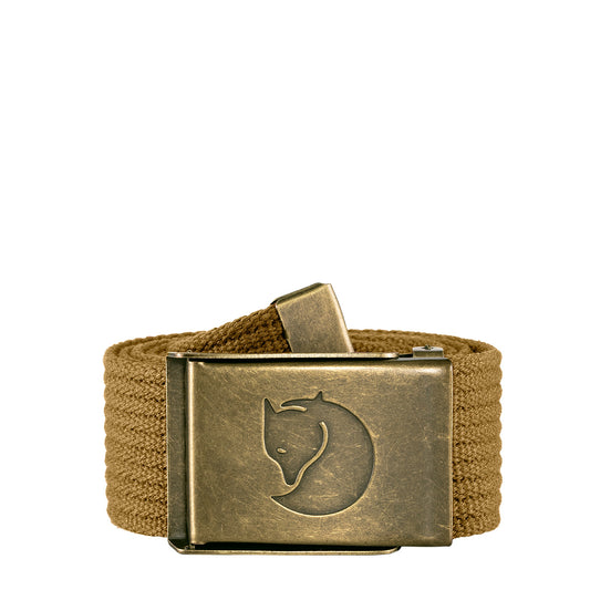 Fjallraven Canvas Brass Belt 4cm Buckwheat Brown - The Sporting Lodge