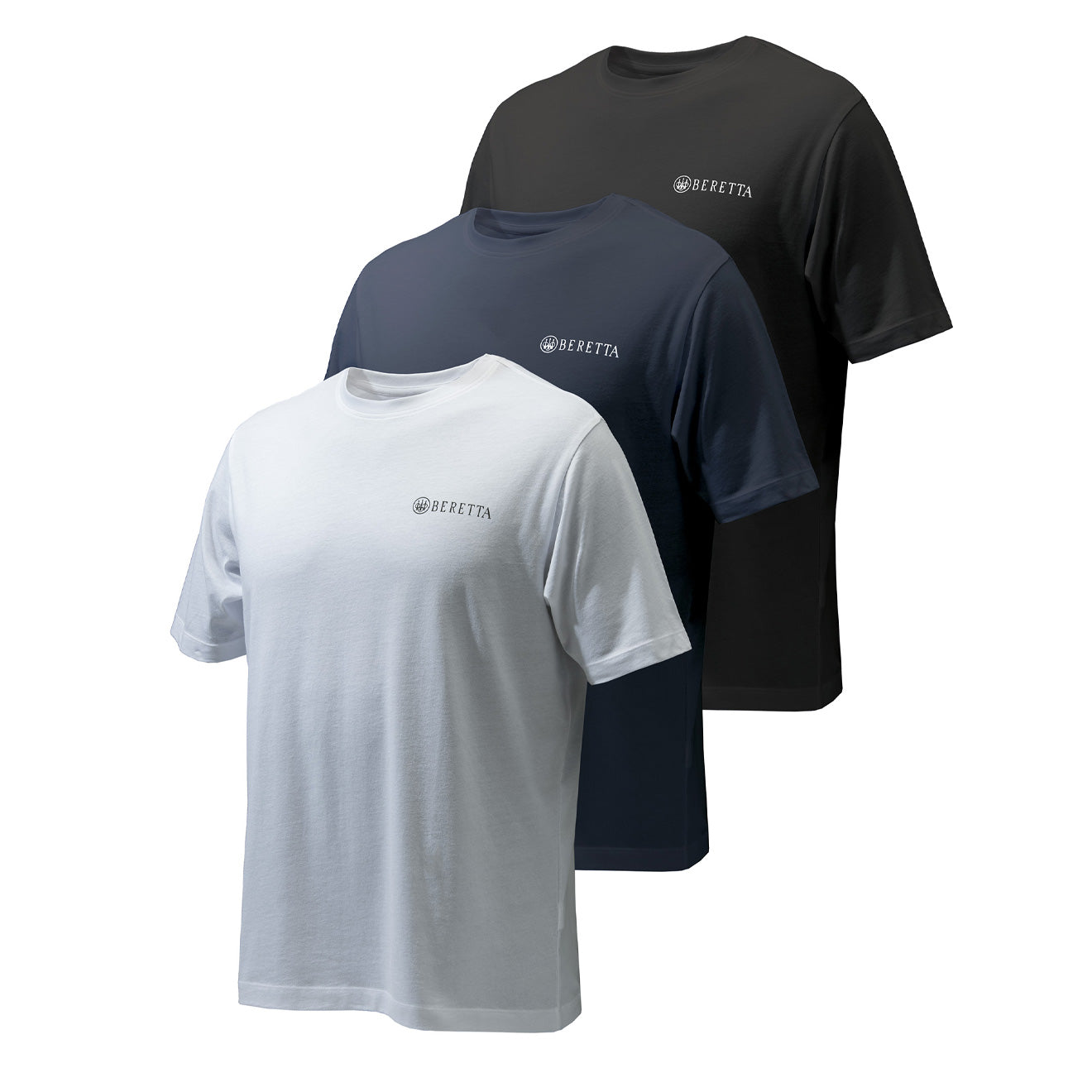 Beretta Set of 3 Corporate T-Shirts Blue Total Eclipse / Black / White - The Sporting Lodge