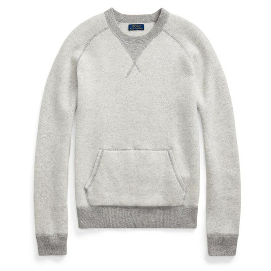Polo Ralph Lauren Reversible Cashmere Sweater Grey Multi - The Sporting Lodge
