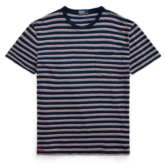 Polo Ralph Lauren Classic Fit Jersey Pocket T-Shirt Dark Indigo Multi - The Sporting Lodge