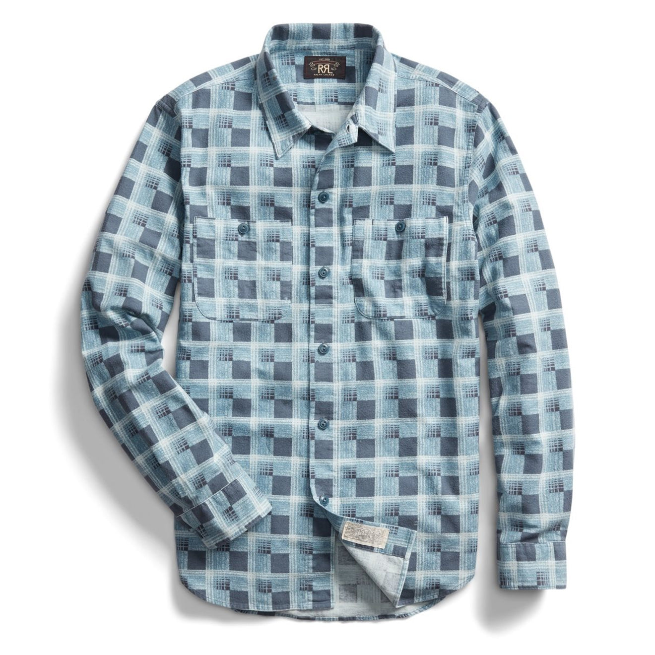 RRL by Ralph Lauren Universal CMP L/S Shirt Dark Blue / Blue - The Sporting Lodge