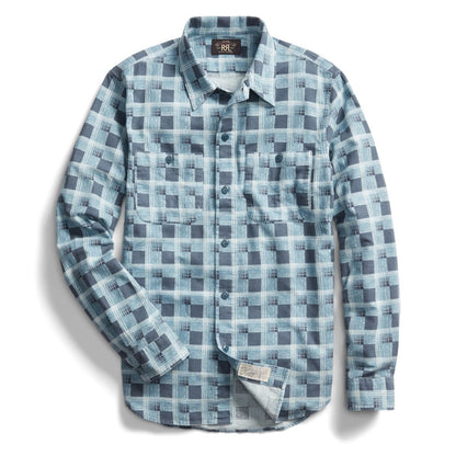 RRL by Ralph Lauren Universal CMP L/S Shirt Dark Blue / Blue - The Sporting Lodge