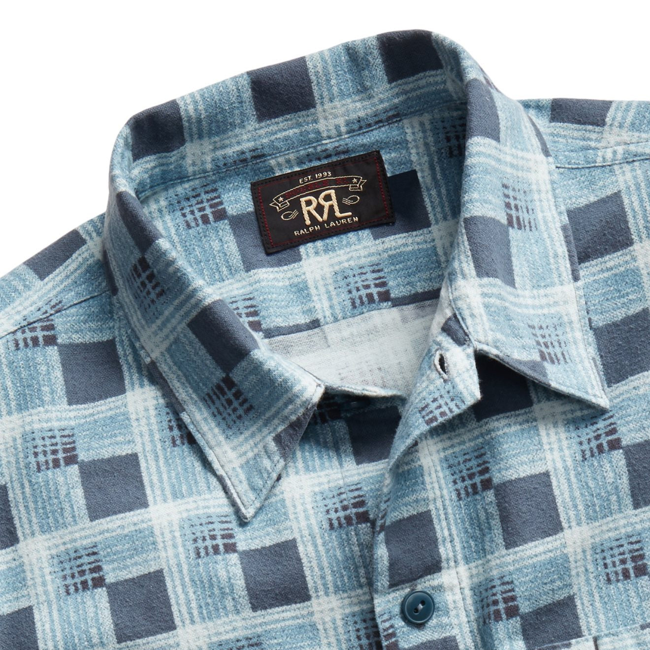 RRL by Ralph Lauren Universal CMP L/S Shirt Dark Blue / Blue - The Sporting Lodge