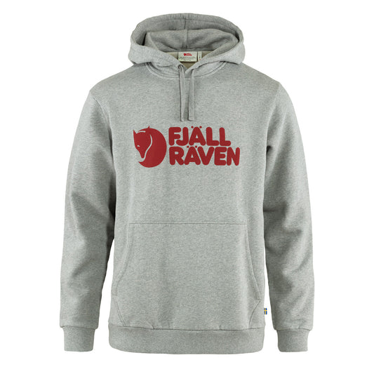 Fjallraven Logo Hoodie Grey Melange - The Sporting Lodge