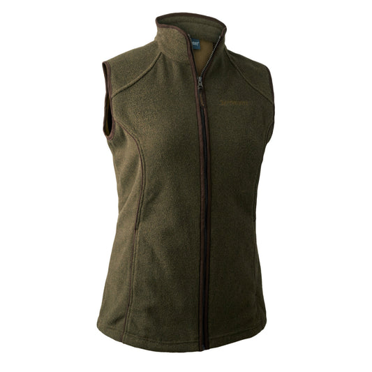 Deerhunter Lady Josephine Fleece Waistcoat Graphite Green Melange - The Sporting Lodge