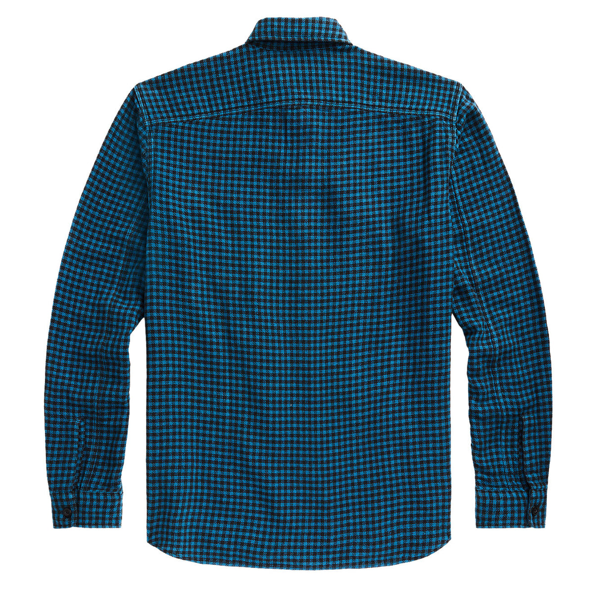 RRL by Ralph Lauren Checked Indigo Cotton-Linen Workshirt Blue 