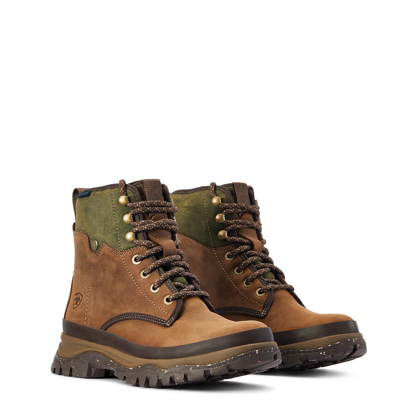Ariat Womens Moresby Waterproof Boot Oily Distressed Brown / Olive - The Sporting Lodge