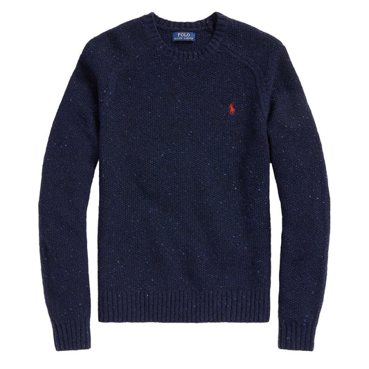 Polo Ralph Lauren Saddle Pullover New Navy Donegal - The Sporting Lodge