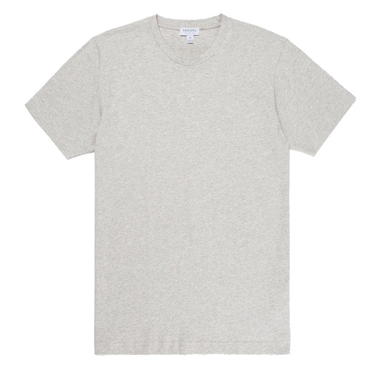 Sunspel Riviera Organic T-Shirt Grey Melange - The Sporting Lodge