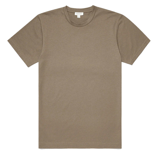 Sunspel Riviera Organic T-Shirt Caper Melange - The Sporting Lodge