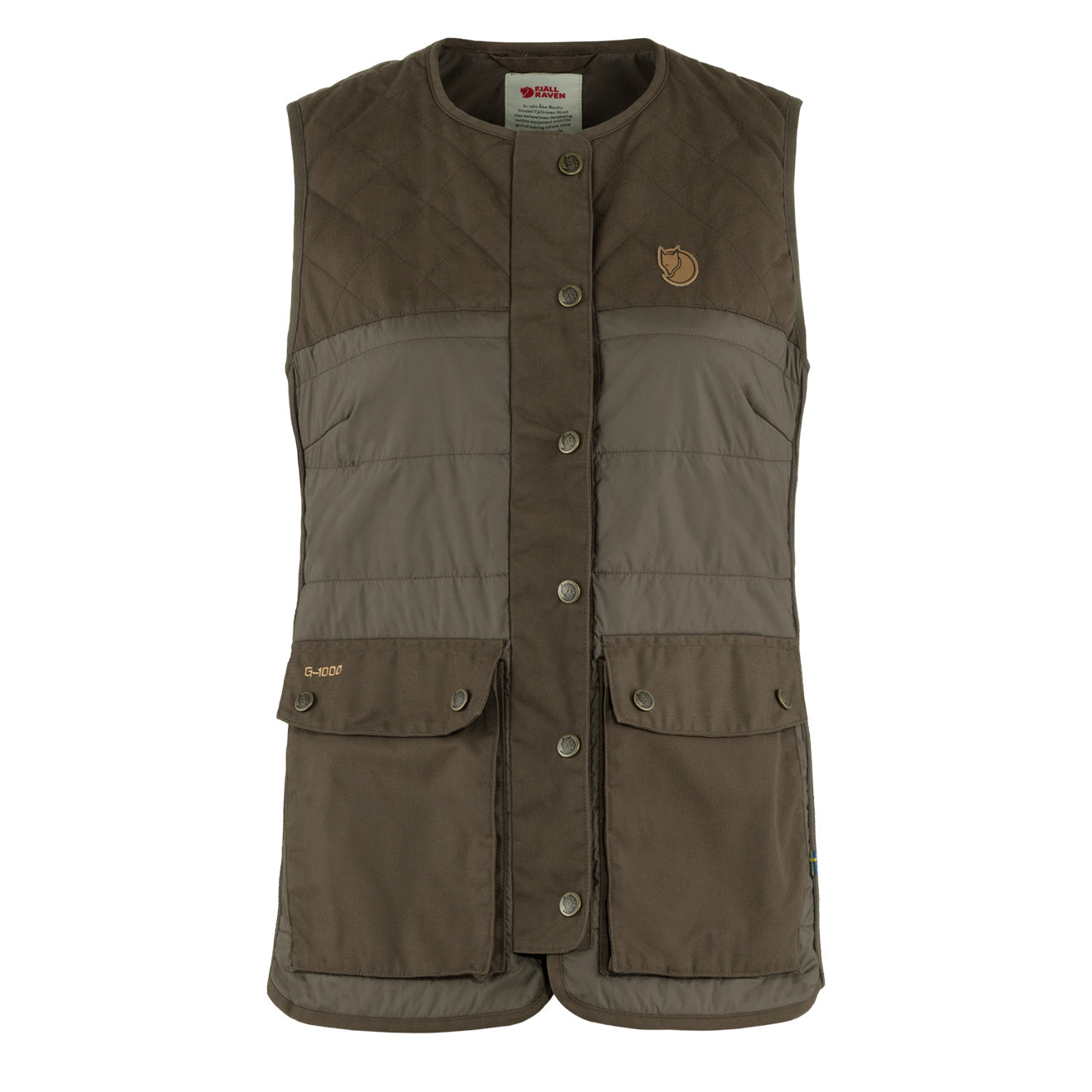 Fjallraven Womens Forest Wool Padded Vest Dark Olive - The Sporting Lodge