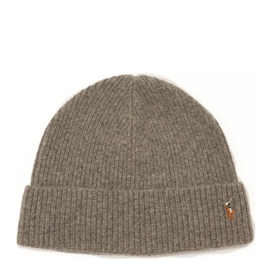 Polo Ralph Lauren Signature Pony Beanie Fawn Grey Heather - The Sporting Lodge