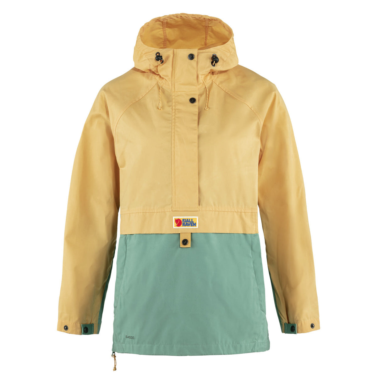 Fjallraven Womens Vardag Anorak Mais Yellow / Aloe Green - The Sporting Lodge