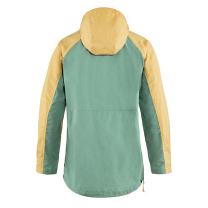 Fjallraven Womens Vardag Anorak Mais Yellow / Aloe Green - The Sporting Lodge