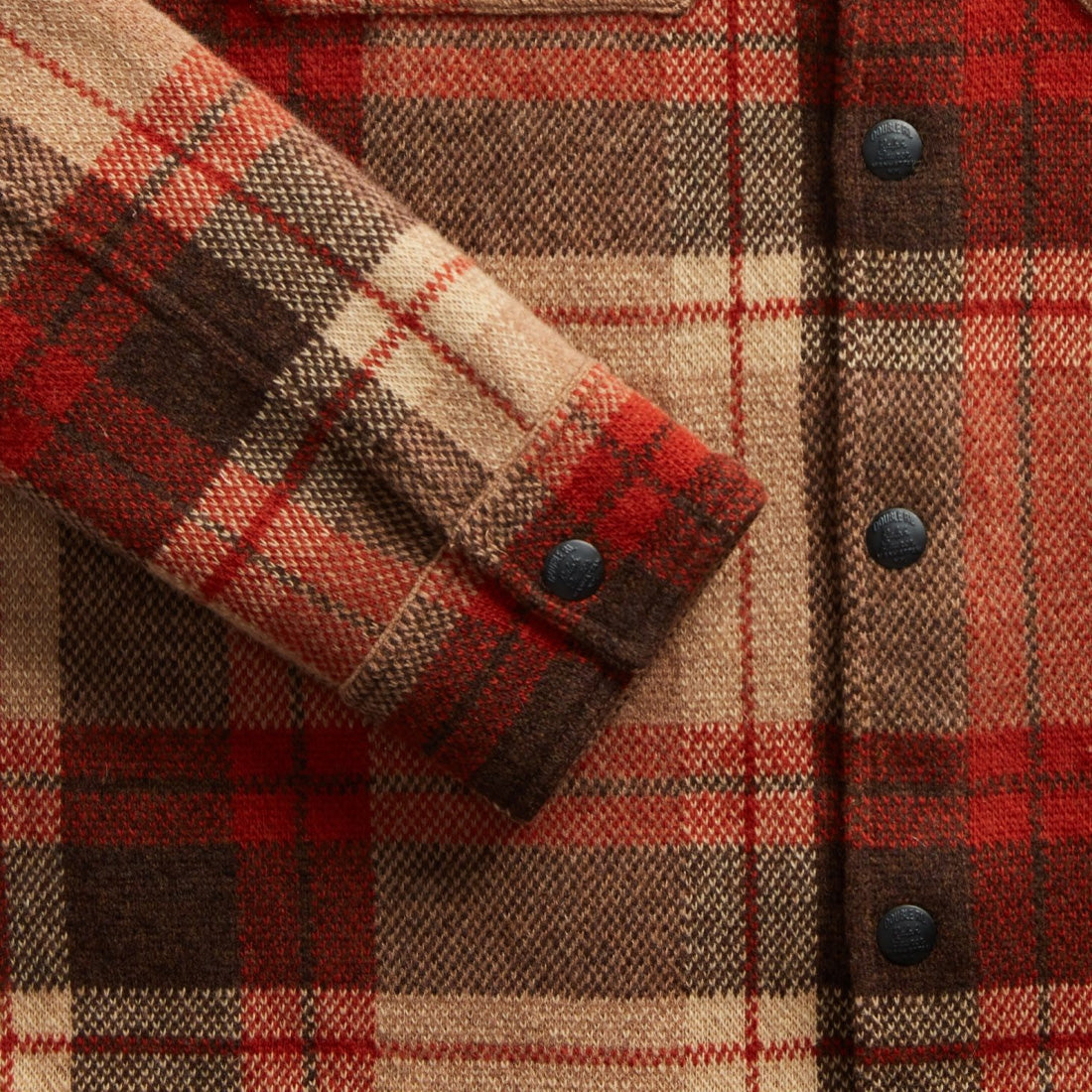 RRL by Ralph Lauren Plaid Wool Workshirt Jumper Orange Tan Multi - The Sporting Lodge