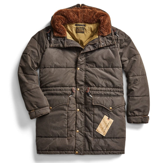 RRL by Ralph Lauren Coated Twill Parka Vintage Black - The Sporting Lodge