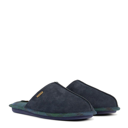 Barbour Foley Slipper Navy - The Sporting Lodge