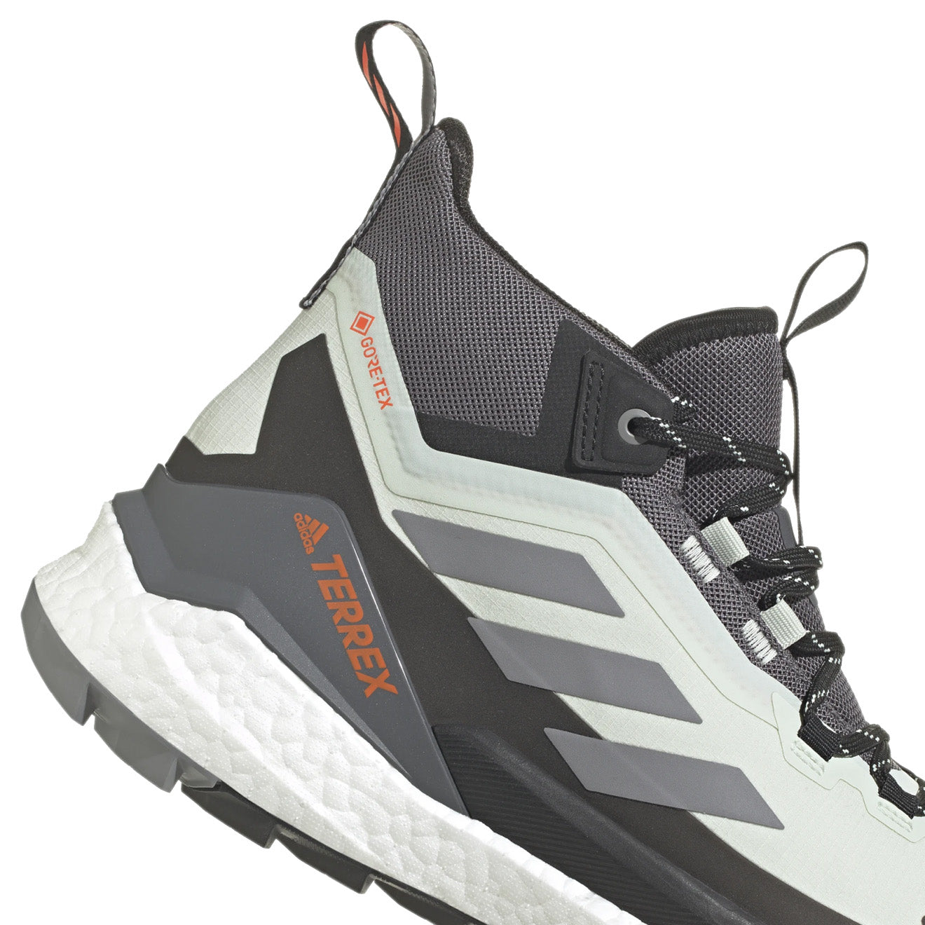 Adidas Terrex Free Hiker 2 Gore-Tex Hiking Shoes Linen Green / Grey Three / Impact Orange - The Sporting Lodge