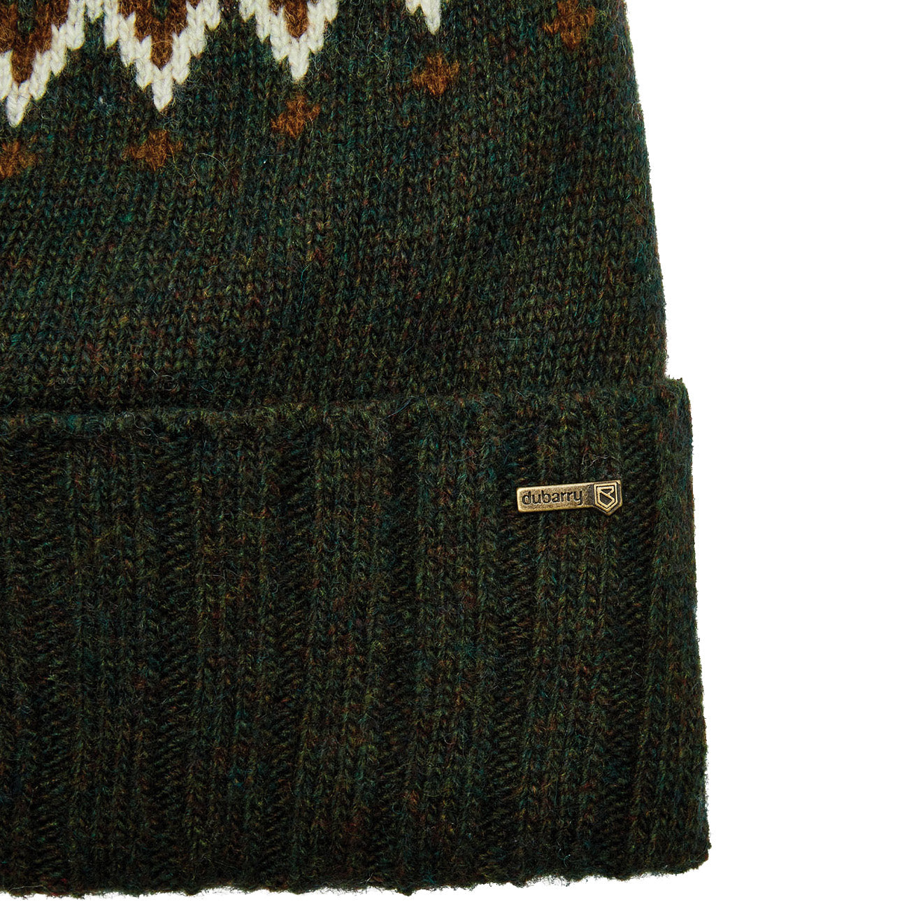 Dubarry Connolly Fairisle Hat Olive - The Sporting Lodge